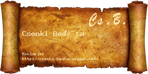 Csenki Beáta névjegykártya